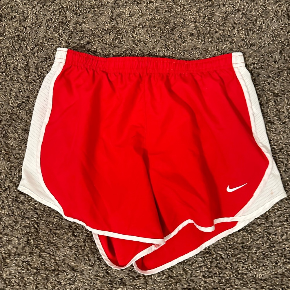 Womans red Nike shorts